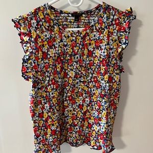 NWT - Women’s Ann Taylor Floral Crop Top - Size Large